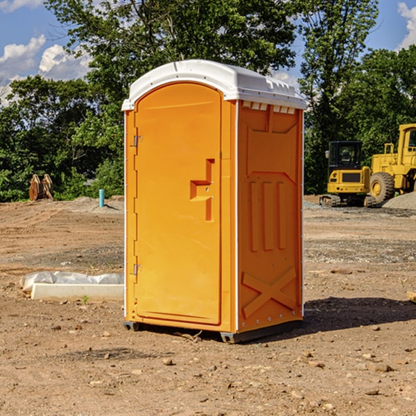 how often are the porta potties cleaned and serviced during a rental period in Lyons